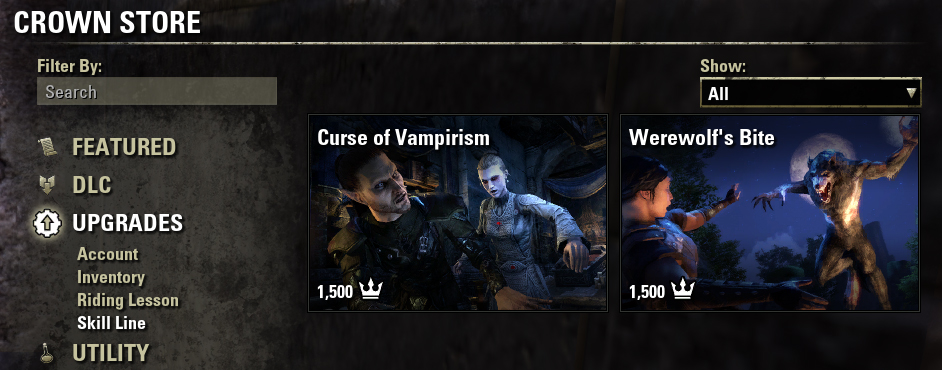 Vampirism in Crown Store