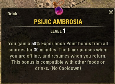 who drops recipe psijic ambrosia fragment 3