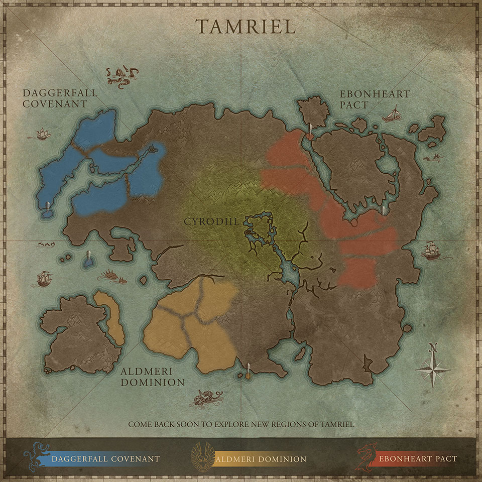 Elder Scrolls Online Map Size Comparison