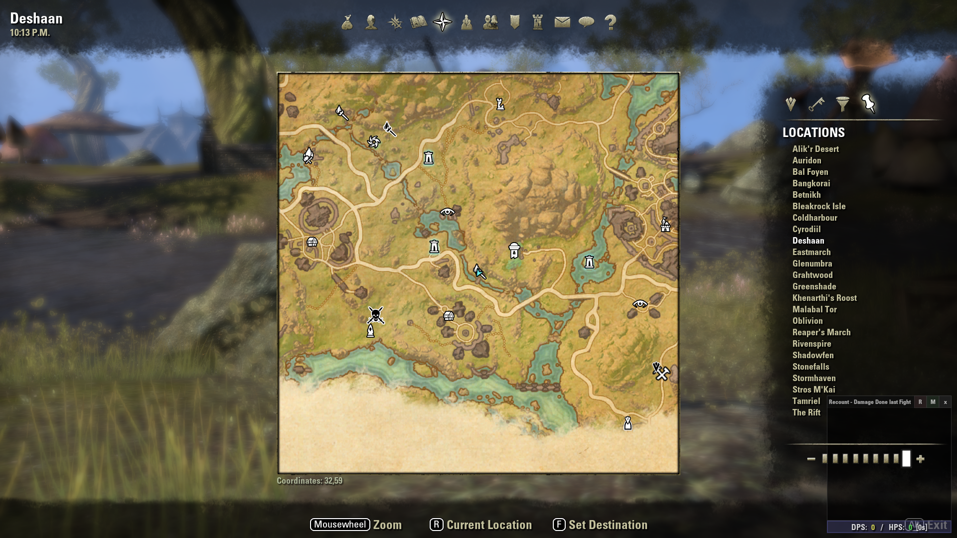 Deshaan - Map, Skyshards, Quests